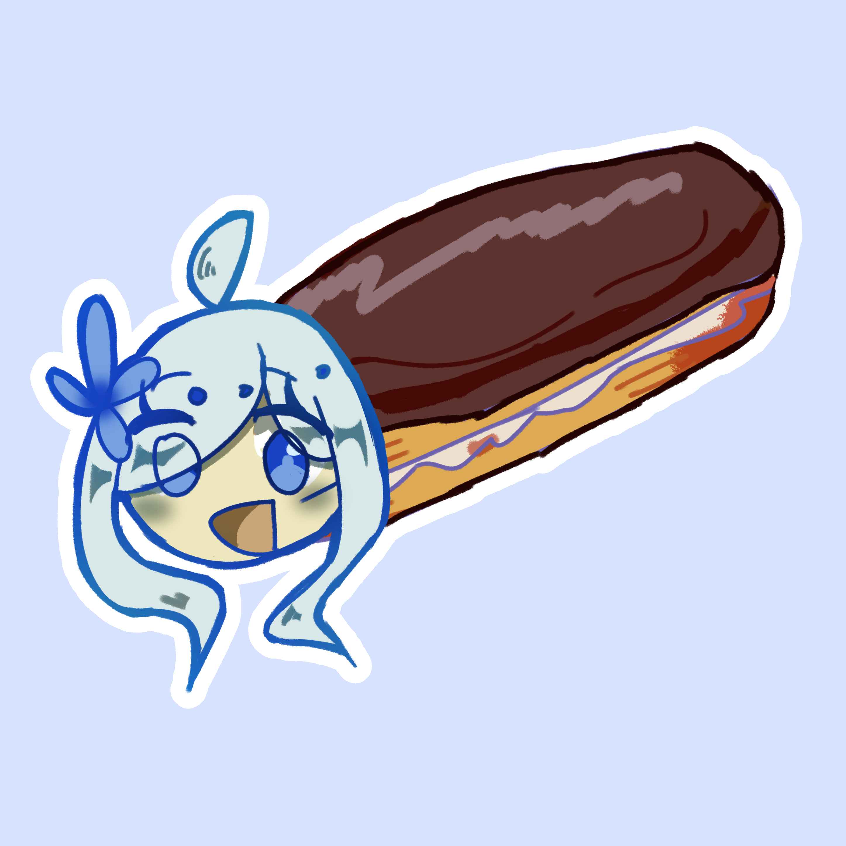 Claire as an eclair