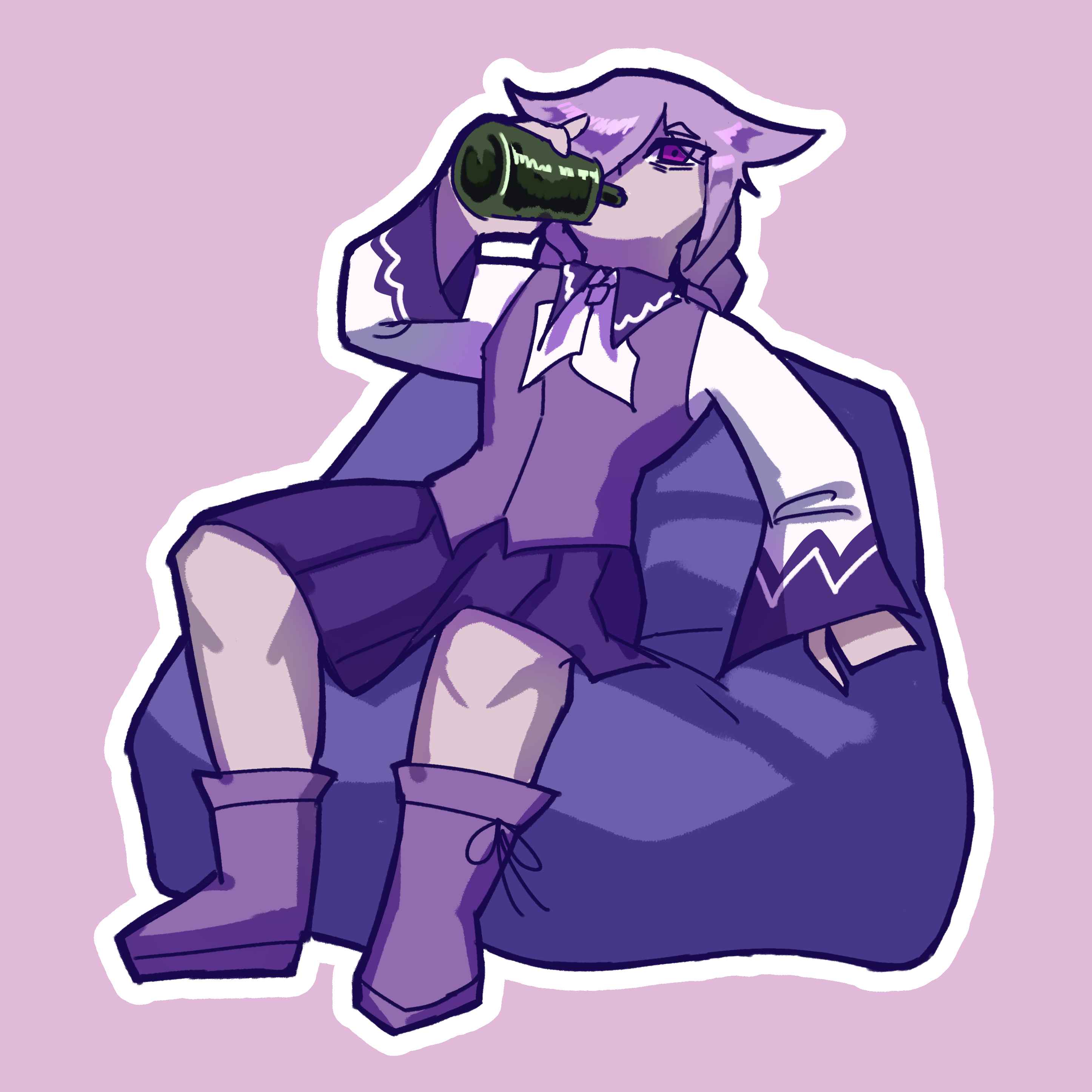 Lavender drinking alchohol